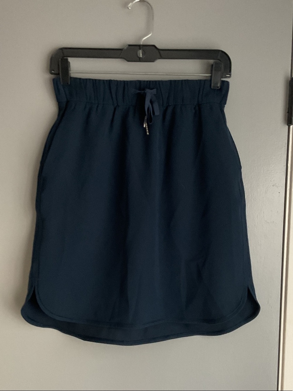 lululemon athletica Navy Drawstring A-Line Mini Skirt